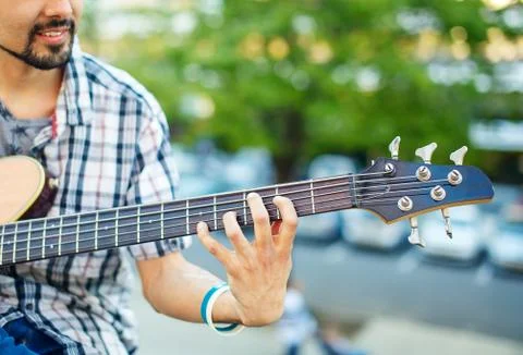 Man with guitar Stock Photos