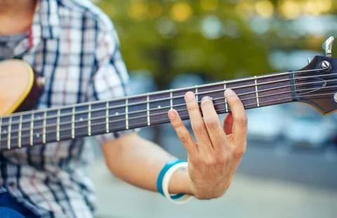 Man with guitar Foto stock
