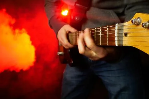 Man with guitar Foto stock