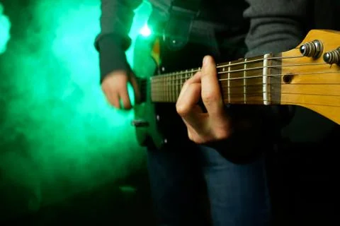 Man with guitar Foto stock