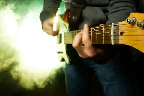 Man with guitar Foto stock