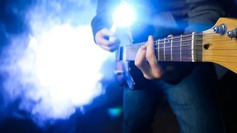 Man with guitar Foto stock