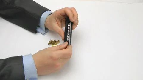 Man the gun charges Stock Footage 10772976