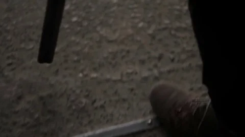 Man with a gun close-up Stock Footage 71542792