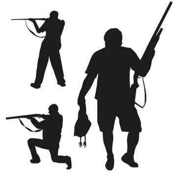 Man with a gun 库存插图