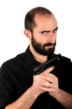 Man with gun Stock Photos