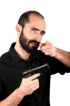Man with gun Stock Photos