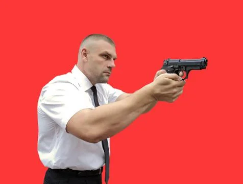 Man with gun Stock Photos