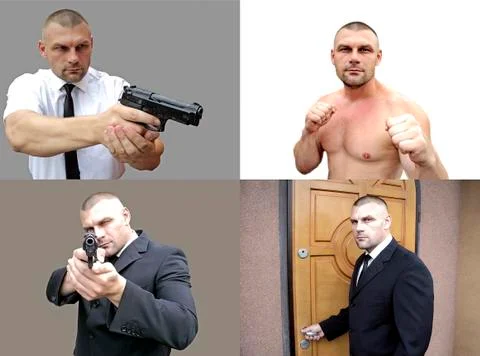 Man with a gun Stock Photos