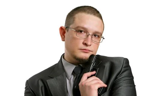 The man with the gun Stock Photos