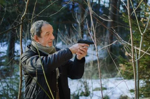 The man with the gun Stock Photos