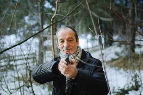The man with the gun Stock Photos