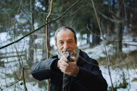 The man with the gun Stock Photos
