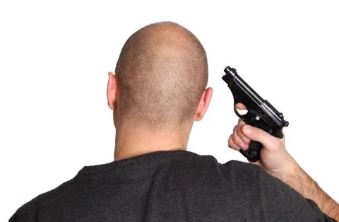 Man with a gun Foto stock