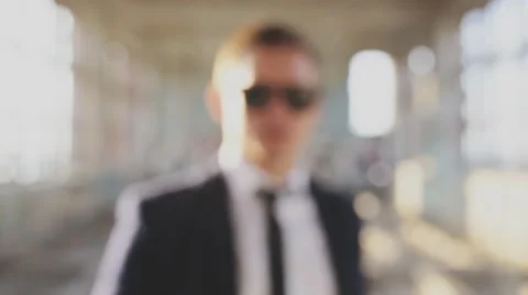 Man with a gun take aim at the camera Stock Footage 67352269