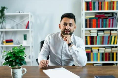 Man guy in studio businessman gesturing Stock Photos