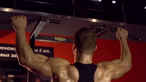 The man in the gym is engaged Stock Footage 81264133