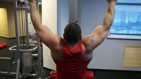 Man in a gym Stock Footage 10703801