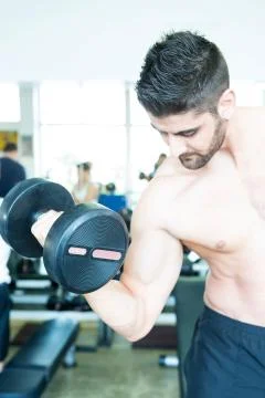Man at the gym Stock Photos