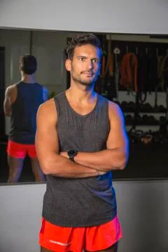 Man in a gym Stock-Fotos