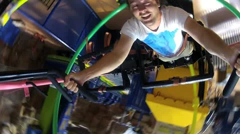 Man on gyroscope V4 - HD Stock Footage 12247331