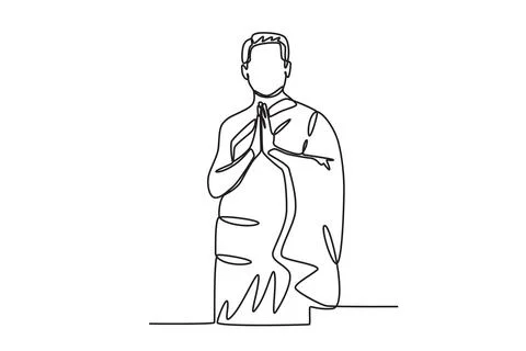A man of Hajj greeting Stock Illustration