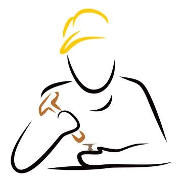 Man with hammer Illustrazione stock