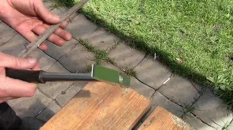 A man, that hammering the nail Stock Footage 24695843