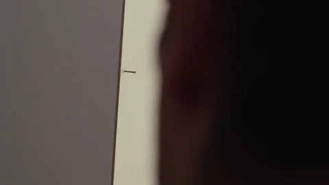 Man Hammering Nail Into Wardrobe Back Panel 스톡 동영상 338375030