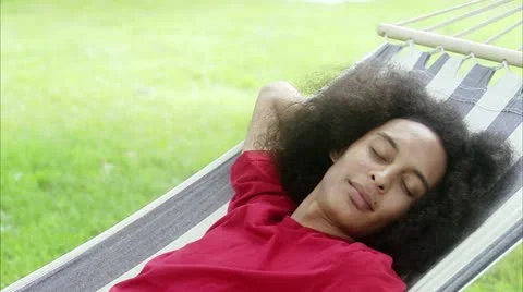 Man in a hammock Stock Footage 11340875