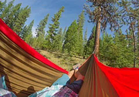 Man In Hammock Stock Photos