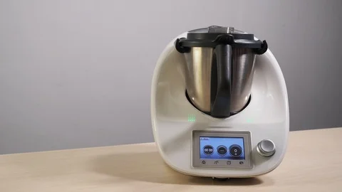 Man hand adjusts the timer on a mixer close-up to a time of five second 4K. Stock Footage 119522911