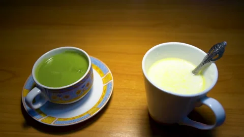 Man hand with bread for sweet egg custard traditional food. Stock Footage 132244958