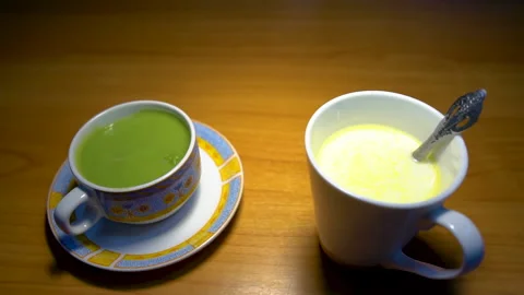 Man hand with bread for sweet egg custard traditional food. Stock Footage 132245120