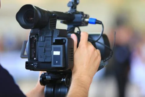 Man hand  with digital camera Stock Photos