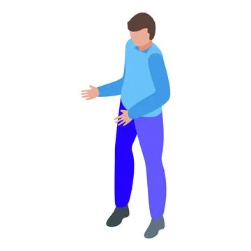 Man hand gesture icon isometric vector. Men character Stock Illustration