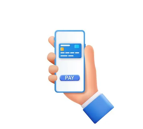 Man hand hold smartphone Stock Illustration