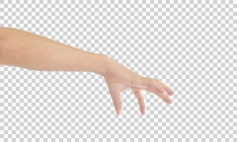 Man hand isolated. Stock Photos