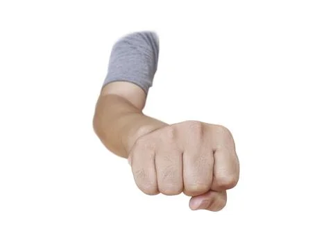 A Man hand, isolated on white background Stock Photos