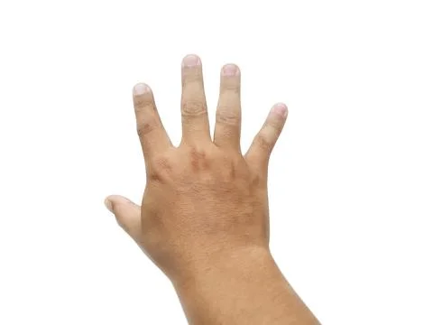 Man hand isolated on white background Stock Photos