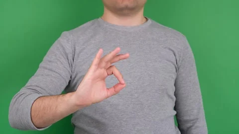 Man hand okey Stock Footage 278724977