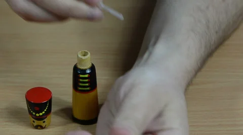 Man hand open box and scent perfume fragrance on Stock Footage 32940208