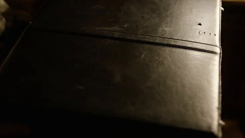 Man hand open suitcase. taking dollar banknotes from case, black market, budget Stock Footage 128240805