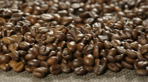 Man hand picking up Coffee Beans Video stock 990844