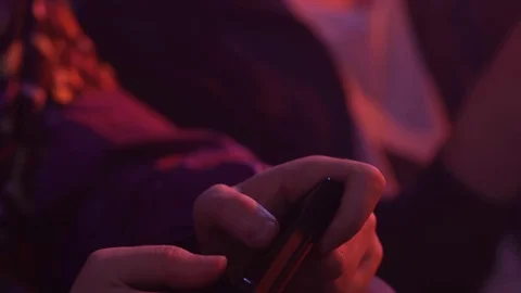 Man hand playing a computer games Stock Footage 77339321