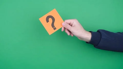 Man hand question mark Vídeo Stock 238460814