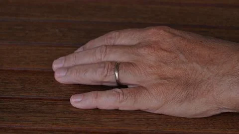 The man hand with a ring 写真素材