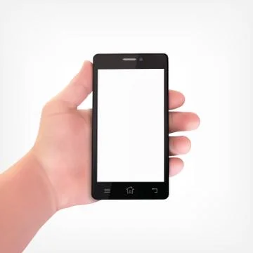 Man hand with smartphone Stock Illustration