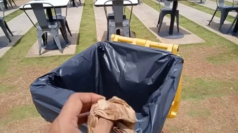 Man Hand, Throwing trashes Stock Footage 167755684