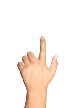 Man hand touching virtual screen Stock Photos